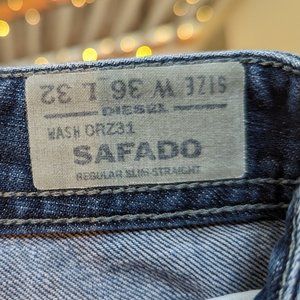 Diesel Safado Men's 36W x 32L Regular Slim Straight, Made in USA